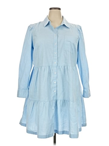 Crown & Ivy 3/4 Sleeve Button-Down Shirt (view 1)