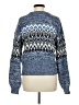 Ann Taylor LOFT Chevron-herringbone Blue Pullover Sweater Size M - photo 2