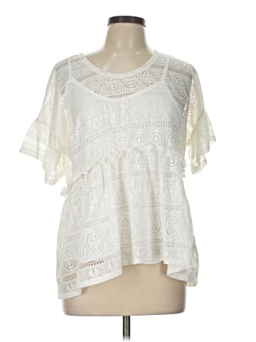 LC Lauren Conrad Short Sleeve Blouse (view 1)