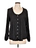 Dolan 100% Polyester Black Long Sleeve Blouse Size L - photo 1