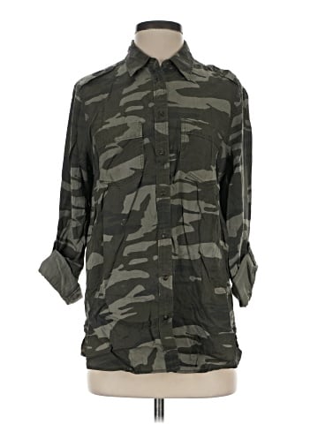Express 3/4 Sleeve Button-Down Shirt (view 1)