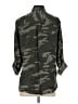 Express 100% Lyocell Camo Green 3/4 Sleeve Button-Down Shirt Size S - photo 2