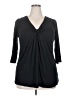 Ellos Black 3/4 Sleeve Top Size 18 - photo 1