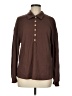 Unbranded 100% Polyester Brown Long Sleeve Blouse Size M - photo 1