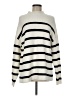 MNG Stripes Ivory Turtleneck Sweater Size M - photo 1