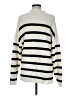 MNG Stripes Ivory Turtleneck Sweater Size M - photo 2