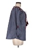 THML 100% Cotton Blue 3/4 Sleeve Blouse Size M - photo 4
