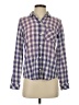 Current/Elliott Plaid Purple Long Sleeve Button-Down Shirt Size Sm (1) - photo 1