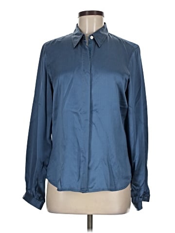 Lizwear by Liz Claiborne Long Sleeve Silk Top (view 1)