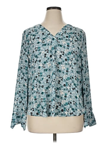 Ann Taylor Factory Long Sleeve Blouse (view 1)