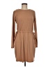 Charles Henry Solid Tan Casual Dress Size M - photo 1