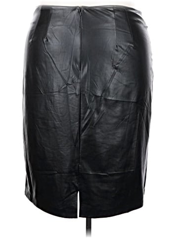 ELOQUII Faux Leather Skirt (view 2)