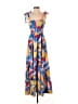 Unbranded 100% Polyester Tropical Blue Casual Dress Size S - photo 1