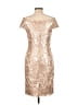 JS Collections 100% Polyester Metallic Gold Cocktail Dress Size 8 - photo 2
