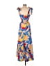 Unbranded 100% Polyester Tropical Blue Casual Dress Size S - photo 2