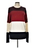 Tommy Hilfiger 100% Cotton Color Block Burgundy Pullover Sweater Size L - photo 1