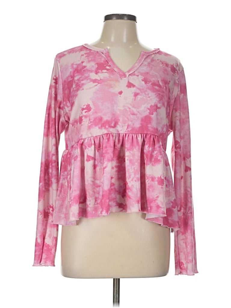 Pre-owned Pink Lily Long Sleeve T-shirt In Pink