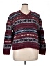 Eddie Bauer 100% Cotton Fair Isle Burgundy Pullover Sweater Size XL - photo 1