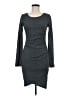 Leith Solid Gray Casual Dress Size M - photo 1