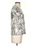 Express 100% Linen Animal Print Silver Short Sleeve T-Shirt Size XS - photo 4
