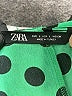 Zara 100% Polyester Polka Dots Green Long Sleeve Blouse Size L - photo 7