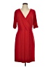 Apt. 9 Solid Red Cocktail Dress Size L - photo 1