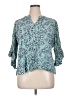 Nostalgia 100% Rayon Teal 3/4 Sleeve Blouse Size XL - photo 1