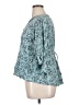 Nostalgia 100% Rayon Teal 3/4 Sleeve Blouse Size XL - photo 5