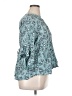 Nostalgia 100% Rayon Teal 3/4 Sleeve Blouse Size XL - photo 4