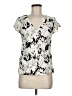 ModCloth 100% Rayon Ivory Short Sleeve Blouse Size M - photo 1