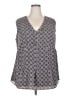 Notations 100% Polyester Gray Sleeveless Blouse Size 2X - photo 1