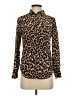 J.Crew 100% Silk Animal Print Brown Long Sleeve Silk Top Size 2 - photo 1