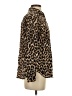 J.Crew 100% Silk Animal Print Brown Long Sleeve Silk Top Size 2 - photo 4