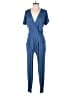 Loveappella Solid Blue Jumpsuit Size S - photo 1
