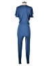 Loveappella Solid Blue Jumpsuit Size S - photo 2