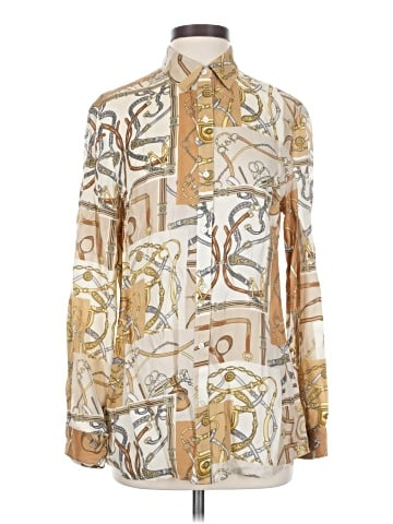 J. McLaughlin Long Sleeve Silk Top (view 1)