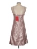 HUGO BOSS 100% Polyester Metallic Silver Cocktail Dress Size 4 - photo 2