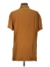 August Silk 100% Silk Brown Short Sleeve Silk Top Size L - photo 2