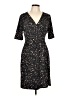 Apt. 9 Animal Print Black Casual Dress Size L - photo 1