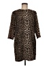 ASOS 100% Polyester Animal Print Brown Casual Dress Size 8 - photo 1