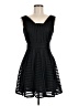She + Sky 100% Polyester Stripes Black Cocktail Dress Size M - photo 1