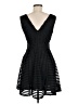 She + Sky 100% Polyester Stripes Black Cocktail Dress Size M - photo 2