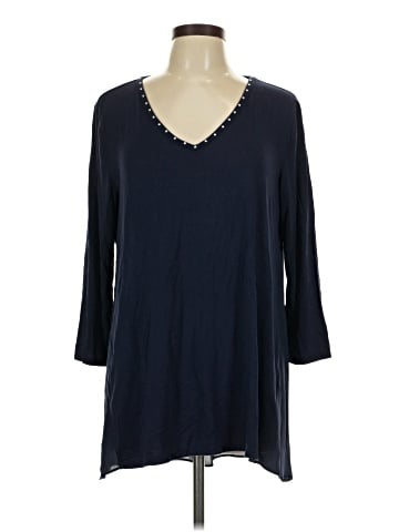JM Collection 3/4 Sleeve Top (view 1)