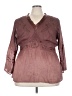 Millenium Burgundy 3/4 Sleeve Blouse Size 24 - photo 1