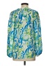 Lilly Pulitzer 100% Silk Blue Long Sleeve Silk Top Size S - photo 2
