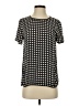 J.Crew Polka Dots Black Short Sleeve Silk Top Size 2 - photo 1