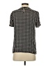 J.Crew Polka Dots Black Short Sleeve Silk Top Size 2 - photo 2