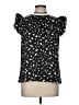 THML 100% Polyester Black Short Sleeve Blouse Size M - photo 1