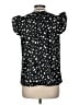 THML 100% Polyester Black Short Sleeve Blouse Size M - photo 2