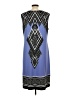 JM Collection Graphic Blue Casual Dress Size L - photo 2